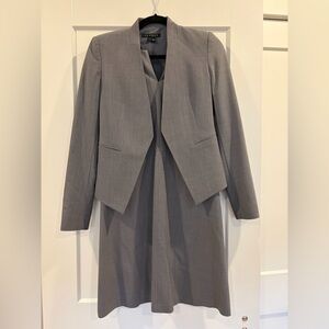 Theory Light Gray Blazer and Dress Suiting Set